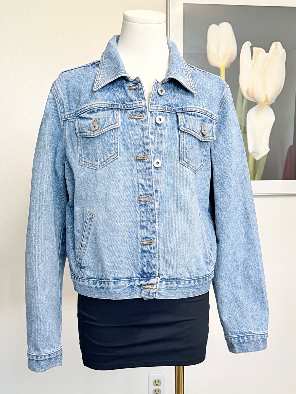 Vintage Express Jeans Denim Jacket 90s Y2K Utility Workwear